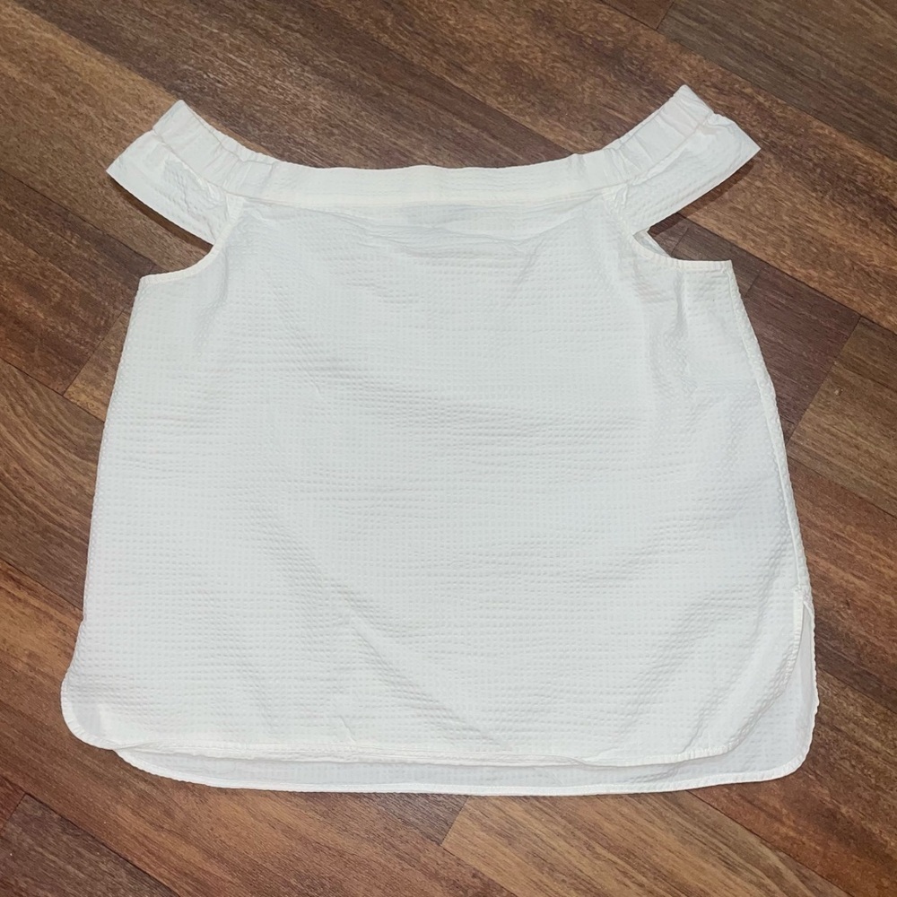Tibi White Off The Shoulder Top‎ Size 8